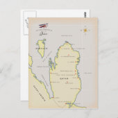 Carte illustrée du Qatar (Devant / Derrière)