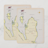 Carte illustrée du Qatar (Devant / Derrière)