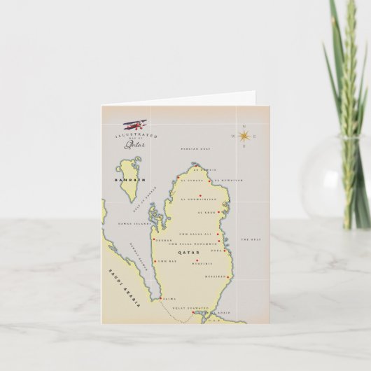 Carte illustrée du Qatar (Devant)