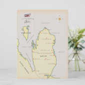 Carte illustrée du Qatar (Debout devant)
