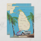 Carte illustrée du Sri Lanka (Devant / Derrière)