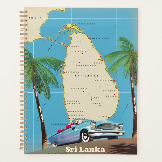 Carte illustrée du Sri Lanka (Devant)