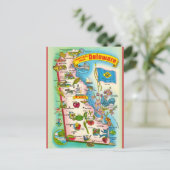 Carte illustrée vintage du Delaware (Debout devant)