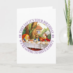 Cartes Pays Merveilles Cheshire Chat D Anniversaire Zazzle Be