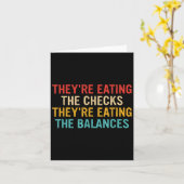 Carte Ils mangent les chèques Ils mangent le solde (Fleur jaune)