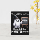 Carte Ils Ont Fait Le Math Monster Yeti Funny Halloween  (Fleur jaune)