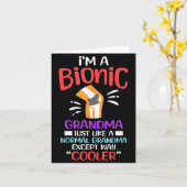 Carte I'm A Bionic Grandma Funny Quote For Cool Grandmot (Fleur jaune)