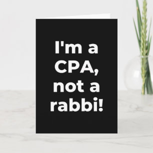 Carte I'm a CPA, not a rabbi