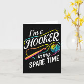 Carte I'm A In My Spare Time - Funny Crochet Lovers  (Fleur jaune)