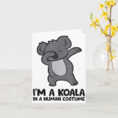 Carte I'm A Koala In A Human Costume Funny Koala  (Fleur jaune)