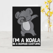Carte I'm A Koala In A Human Costume Funny Koala  (Fleur jaune)