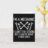 Carte Im A Mechanic Cant Fix Stud Funny Car Auto Garage (Fleur jaune)