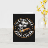 Carte I'm Aging Like A Fine Cigar Retro Funny Dad Father (Fleur jaune)