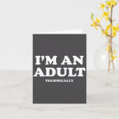 Carte I'm An Adult Technically Shirt Funny 18th Birthday (Fleur jaune)