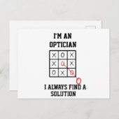 Carte Im An Optician I Always Find A Solution (Devant / Derrière)