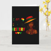 Carte Im Black History Month African American Afro Women (Fleur jaune)