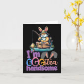 Carte Im Eggstra Beau Bunny Pêche B Poisson Pâques Da (Fleur jaune)