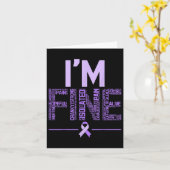 Carte Im Fibromyalgie fine guerrier Fibro Sensibilisatio (Fleur jaune)