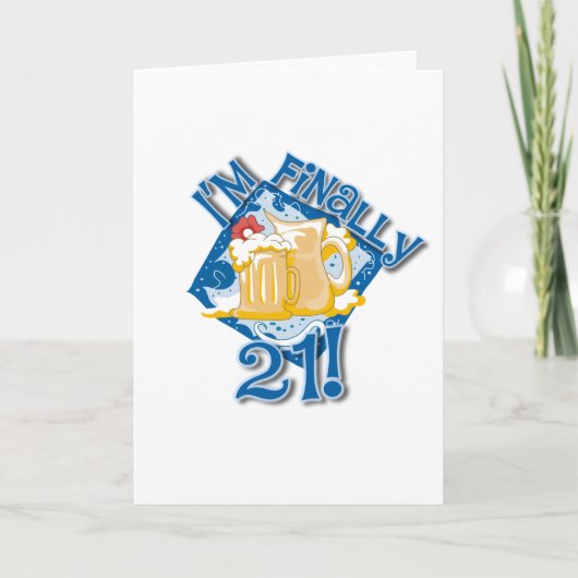 Carte I'm Finally 21 (Devant)