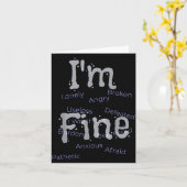 Carte I'm Fine Suicide Prevention Awareness  (Fleur jaune)