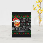 Carte I'm Full Of Holiday Srit Bourbon Ugly Christmas Sw (Fleur jaune)