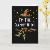 Carte Im Glammy Witch Halloween Groupe Correspondant Cos (Fleur jaune)