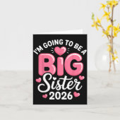 Carte I'm Going To Be A Big Sister 2026 Announcement For (Fleur jaune)