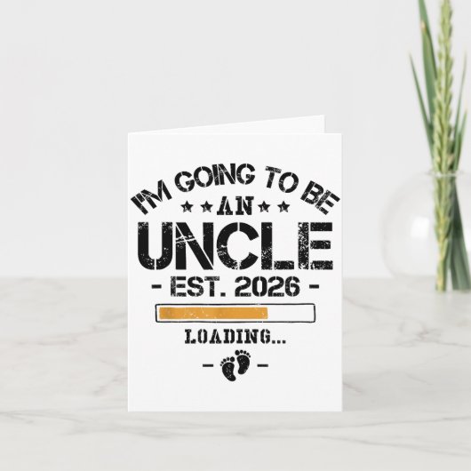 Carte I'm Going To Be An Uncle 2026 - New Baby Announcem (Devant)