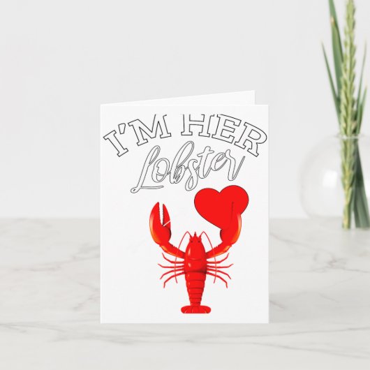 Carte Im Her Lobster Heart Couple Matching Gift Valentin (Devant)