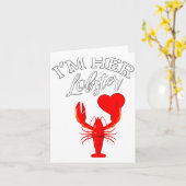 Carte Im Her Lobster Heart Couple Matching Gift Valentin (Fleur jaune)