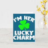 Carte I'm Her Lucky Charm Funny Couples St Patrick's Day (Fleur jaune)