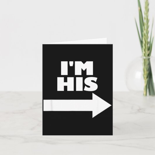 Carte I'm His Arrow Inting Right Matching Couple I'm His (Devant)