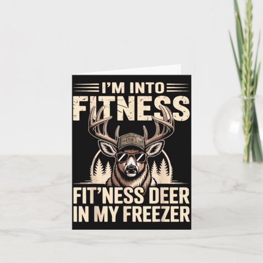 Carte Im Into Fitness Fit'ness My Deer Zer Funny Hunting (Devant)