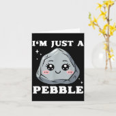 Carte I'm Just A Pebble Cute Kawaii Rock Funny Pun  (Fleur jaune)