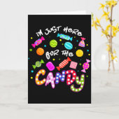 Carte I'm Just Here For The Candy Funny Halloween Trick  (Fleur jaune)