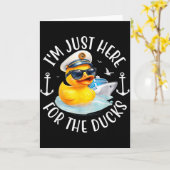 Carte I'm Just Here For The Duck, Duck Cruise, Funny Vac (Fleur jaune)