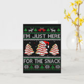 Carte I'm Just Here For The Snack Christmas Cakes Debbie (Fleur jaune)