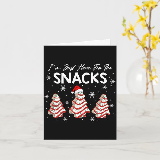 Carte I'm Just Here For The Snacks Christmas Cakes Debbi (Fleur jaune)