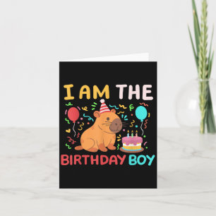 Carte Im L'Anniversaire Garçon Cute Capybara Enfants Fam