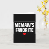 Carte I'm Memaw's Favorite Granhild Grandson Granddaught (Fleur jaune)