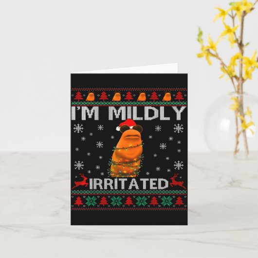 Carte I'm Mildly Irritated Marcus The Worm Christmas Fun (Fleur jaune)