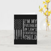 Carte I'm My Father In Law's Favorite Child Funny Parent (Fleur jaune)