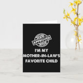 Carte I'm My Mother In Law's Favorite Child Funny Certif (Fleur jaune)