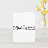 Carte I'm My Mother In Law's Favorite Child, Funny Daugh (Fleur jaune)