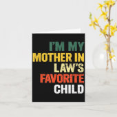 Carte Im My Mother In Laws Favorite Child Funny Men Pare (Fleur jaune)