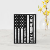 Carte I'm My Mother In Laws Favorite Child Funny Parent  (Fleur jaune)