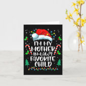Carte Im My Mother In Laws Favorite Child Funny Santa Mo (Fleur jaune)