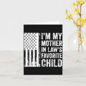Carte I'm My Mother In Law's Favorite Child Sarcastic Co (Fleur jaune)