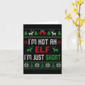 Carte I'm Not An Elf I'm Just Short Christmas Ugly Sweat (Fleur jaune)