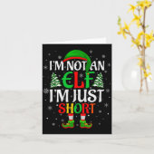 Carte I'm Not An Elf I'm Just Short Elf Family Christmas (Fleur jaune)